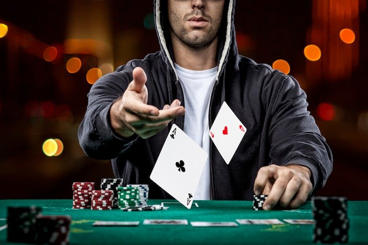 Antarmuka permainan Domino QQ di linetogel 123 dengan meja permainan dan kartu domino